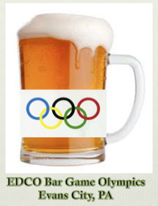 beer mug with olympic rings