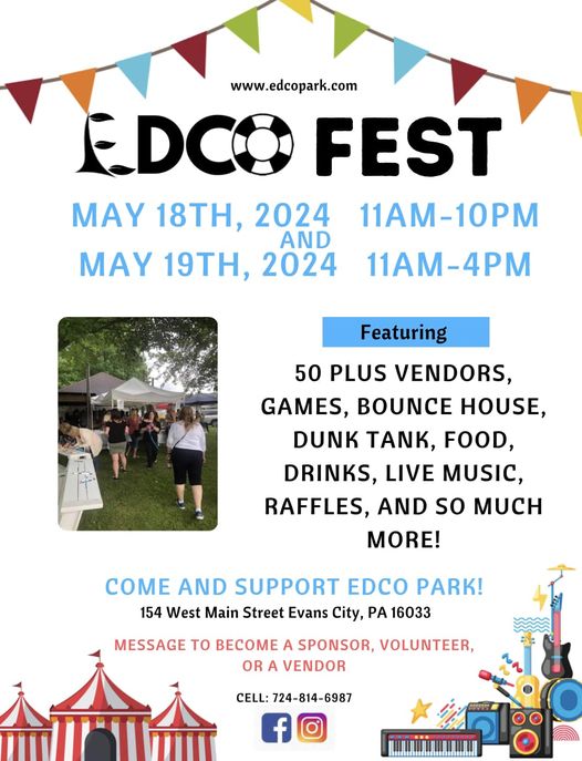 EDCO Fest Event Banner, with details about what will be featured at the event